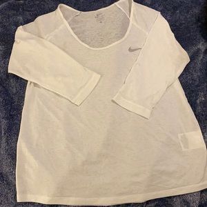 White Nike shirt
